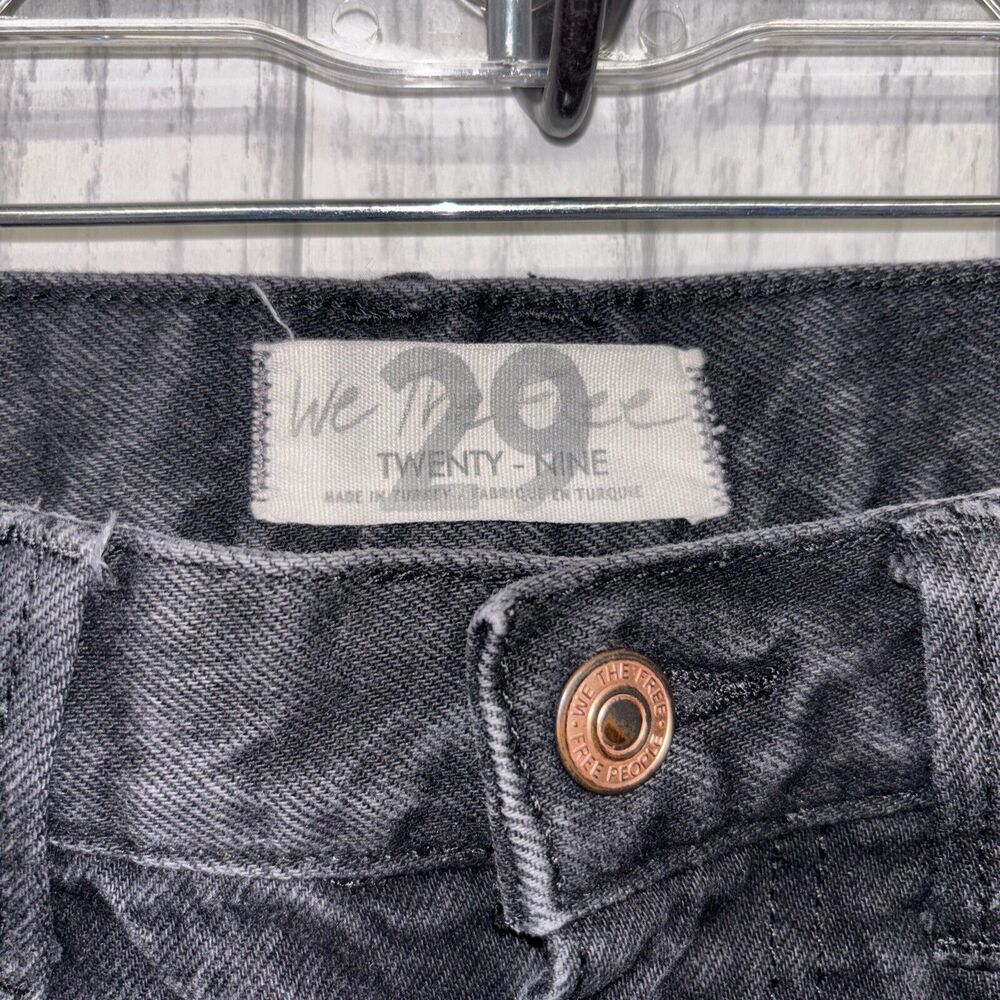 Womens Size 29 We The Free High Waist Straight Jeans Black - Picture 2 of 4